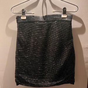 Maje Stretch Metallic Mini Skirt